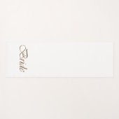 Flansch, Gold Script Elegant White Wedding Yogamatte (Vorderseite (Horizontal))
