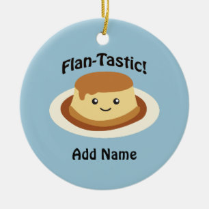 Flantastic! Niedlicher Flan Keramikornament