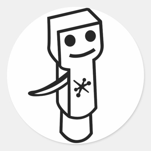 Flapjack-Patrone Runder Aufkleber (Vorderseite)