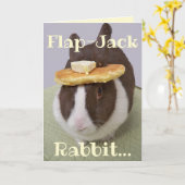 Flapjack Rabbit Bunny Pancake Hat Humorer Ostern Karte (Gelbe Blume)