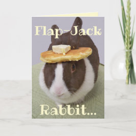 Flapjack Rabbit Bunny Pancake Hat Humorer Ostern Karte