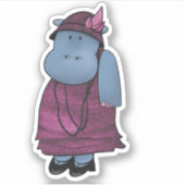 Flappapotomus Aufkleber (Vorderseite)