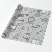 Flapper antike Nostalgie altmodische Dekoration Geschenkpapier (Ungerollt)