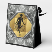 Flapper Art Deco Gatsby Small Zent Party Box Geschenkschachtel (Rückseite)