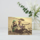 Flapper Badeanzug-Schönheiten Postkarte (Stehend Vorderseite)