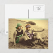 Flapper Badeanzug-Schönheiten Postkarte (Vorne/Hinten)