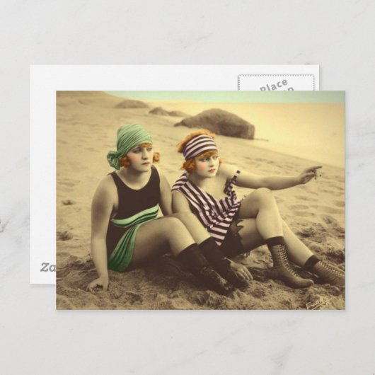 Flapper Bathing Beauties Postkarte (Vorne/Hinten)