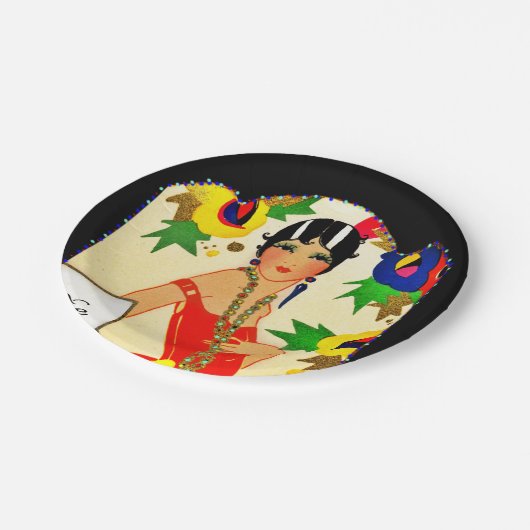 Flapper-Behalt Pappteller (Schrägansicht)