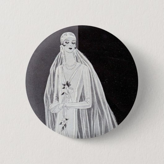 Flapper Bride Button (Vorderseite)