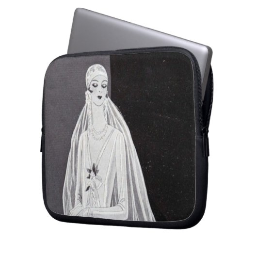 Flapper Bride Laptopschutzhülle (Vorderseite Links)