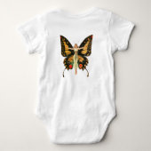 Flapper Butterfly Flying Frauan Illustration Baby Strampler (Rückseite)