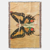 Flapper Butterfly Flying Frauan Illustration Decke (Vorderseite Vertikal)