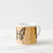 Flapper Butterfly Flying Frauan Illustration Espressotasse (Vorderseite Rechts)