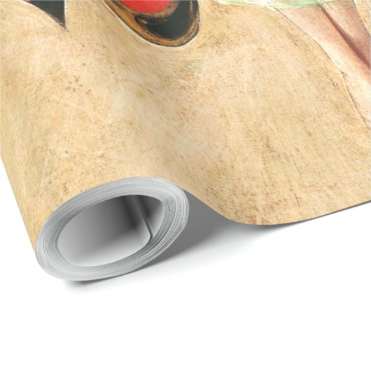 Flapper Butterfly Flying Frauan Illustration Geschenkpapier (Rolleneckpunkt)