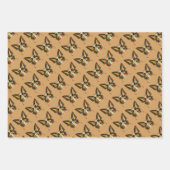 Flapper Butterfly Flying Frauan Illustration Geschenkpapier Set (Vorderseite 3)