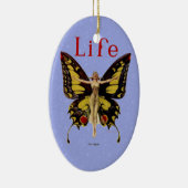 Flapper Butterfly Flying Frauan Illustration Keramikornament (Rechts)