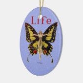 Flapper Butterfly Flying Frauan Illustration Keramikornament (Links)