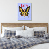 Flapper Butterfly Flying Frauan Illustration Leinwanddruck (Insitu (Schlafzimmer))