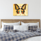 Flapper Butterfly Flying Frauan Illustration Leinwanddruck (Insitu (Schlafzimmer))