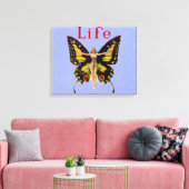 Flapper Butterfly Flying Frauan Illustration Leinwanddruck (Insitu (Wohnzimmer))