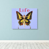 Flapper Butterfly Flying Frauan Illustration Leinwanddruck (Insitu (Holzboden))