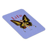 Flapper Butterfly Flying Frauan Illustration Magnet (Rechte Seite)