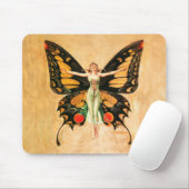 Flapper Butterfly Flying Frauan Illustration Mousepad (Mit Mouse)