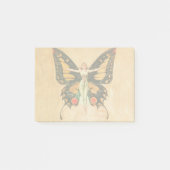 Flapper Butterfly Flying Frauan Illustration Post-it Klebezettel (Vorderseite)