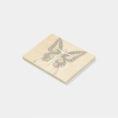 Flapper Butterfly Flying Frauan Illustration Post-it Klebezettel (angewinkelt)
