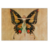 Flapper Butterfly Flying Frauan Illustration Schneidebrett (Vorderseite)