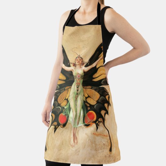 Flapper Butterfly Flying Frauan Illustration Schürze (InSitu)