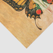 Flapper Butterfly Flying Frauan Illustration Seidenpapier (Ausschnitt)
