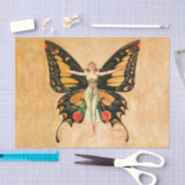 Flapper Butterfly Flying Frauan Illustration Seidenpapier (Handwerk)