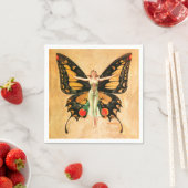 Flapper Butterfly Flying Frauan Illustration Serviette (Beispiel)