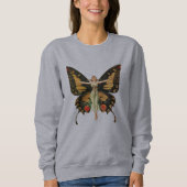 Flapper Butterfly Flying Frauan Illustration Sweatshirt (Vorderseite)