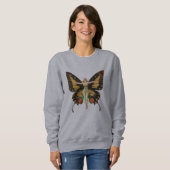 Flapper Butterfly Flying Frauan Illustration Sweatshirt (Vorne ganz)
