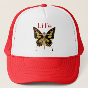Flapper Butterfly Flying Frauan Illustration Truckerkappe