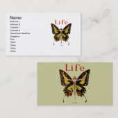 Flapper Butterfly Flying Frauan Illustration Visitenkarte (Vorne/Hinten)