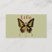 Flapper Butterfly Flying Frauan Illustration Visitenkarte (Rückseite)