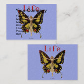 Flapper Butterfly Flying Frauan Illustration Visitenkarte (Vorne/Hinten)