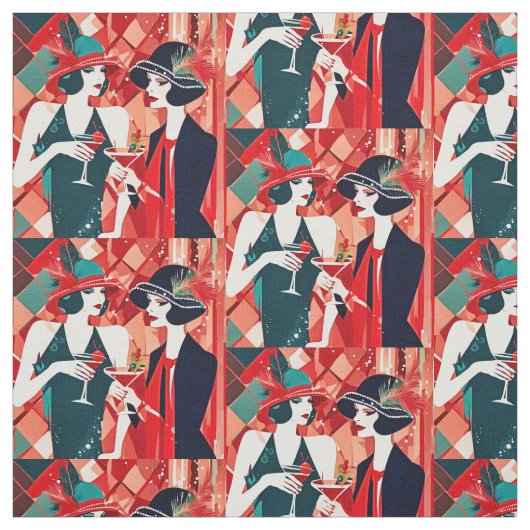 Flapper Christmas Party Stoff (Muster)