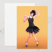 Flapper Dancing Vintag Feiertagskarte (Vorne/Hinten)