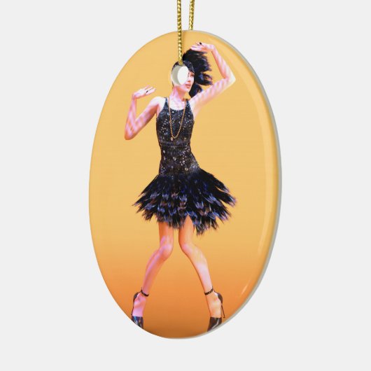Flapper Dancing Vintag Keramikornament (Links)