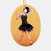 Flapper Dancing Vintag Keramikornament (Hinten)