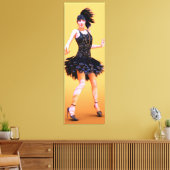 Flapper Dancing Vintag Leinwanddruck (Insitu (Wohnzimmer))