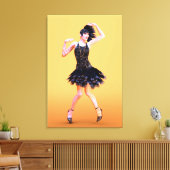 Flapper Dancing Vintag Leinwanddruck (Insitu (Wohnzimmer))