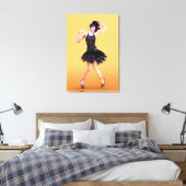 Flapper Dancing Vintag Leinwanddruck (Insitu (Schlafzimmer))