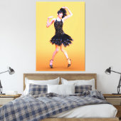 Flapper Dancing Vintag Leinwanddruck (Insitu (Schlafzimmer))