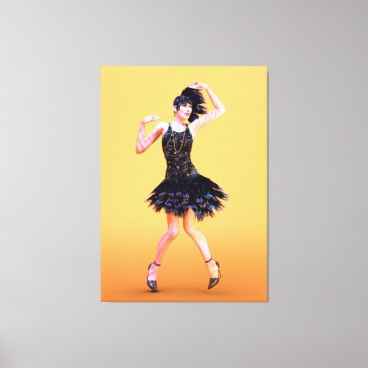 Flapper Dancing Vintag Leinwanddruck (Vorderseite)