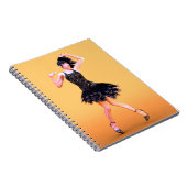 Flapper Dancing Vintag Notizblock (Rechte Seite)